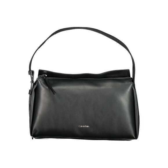 Calvin Klein Monogram Satchel Handbag Women Black Handbags